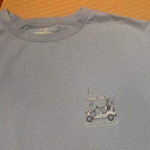 Vineyard Vines Light Blue Short-Sleeve Tee with Golf Cart Graphic